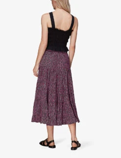Whistles Twist Polka-dot Woven Midi Skirt -Ted Baker Store R03959800 MULTICOLOURED ALT03