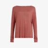 AllSaints Rita Relaxed-fit Jersey Top -Ted Baker Store R03961044 TAINTEDPINK M