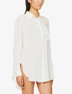 Cruz Semi-sheer Rayon Shirt -Ted Baker Store R03968284 VANILLA ALT02