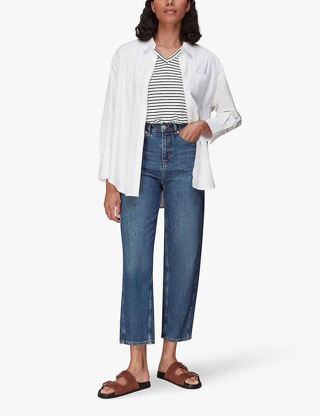 Whistles Willa Striped Cotton-jersey T-shirt 4 Whistles Willa Striped Cotton-jersey T-shirt - Image 2