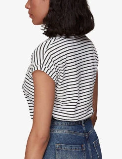 Whistles Willa Striped Cotton-jersey T-shirt 10 Whistles Willa Striped Cotton-jersey T-shirt -Ted Baker Store R03970506 BLACK ALT03