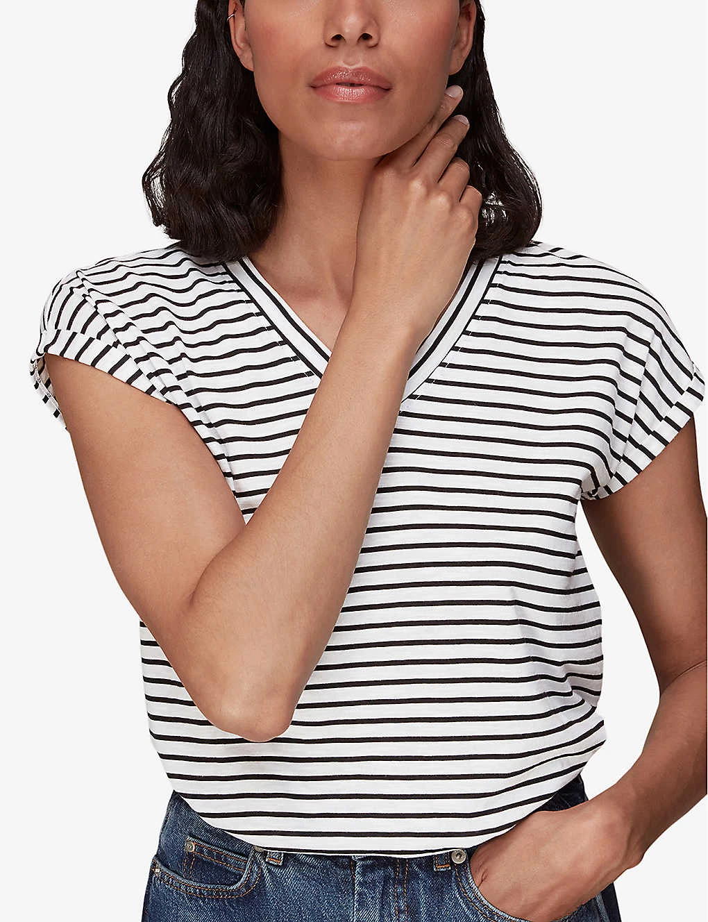Whistles Willa Striped Cotton-jersey T-shirt 7 Whistles Willa Striped Cotton-jersey T-shirt - Image 5