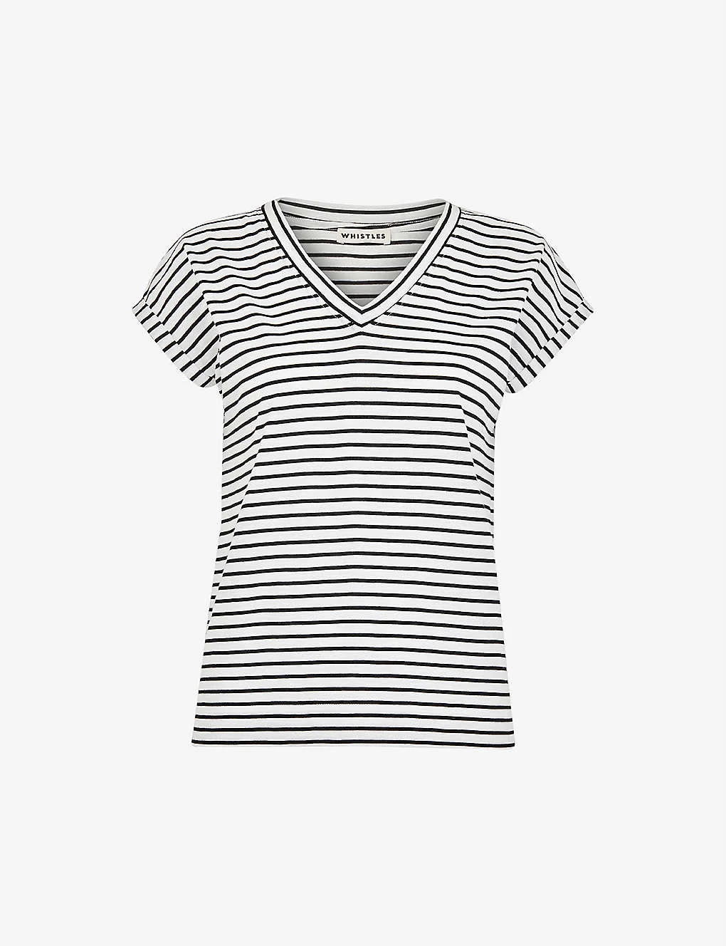 Whistles Willa Striped Cotton-jersey T-shirt 3 Whistles Willa Striped Cotton-jersey T-shirt