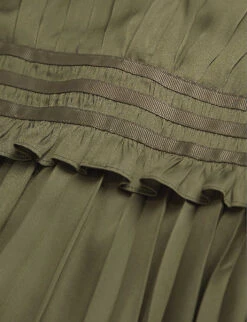 THE KOOPLES Frill-trim Crepe Mini Dress 5 THE KOOPLES Frill-trim Crepe Mini Dress -Ted Baker Store R03971585 GRN43 ALT01