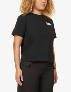 Jacquemus Le T-Shirt Camargue Logo-print Cotton T-shirt -Ted Baker Store R03972605 BLACK ALT02