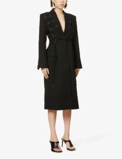 Jacquemus Le Manteau Lacciu Criss-cross Wool Jacket -Ted Baker Store R03972663 BLACK ALT02