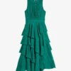 Ted Baker Floryah Ruffled Woven Midi Dress -Ted Baker Store R03974192 GREEN M