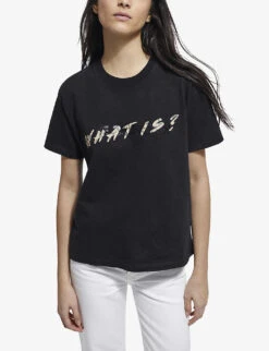 THE KOOPLES Leopard-print Logo-graphic Cotton-jersey T-shirt -Ted Baker Store R03977013 BLA01 ALT02