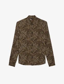 THE KOOPLES Leopard-print Silk Shirt
