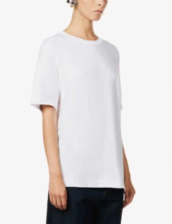 Dries Van Noten Boxy-fit Round-neck Cotton-jersey T-shirt -Ted Baker Store R03979451 WHITE ALT02