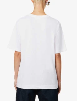 Dries Van Noten Boxy-fit Round-neck Cotton-jersey T-shirt -Ted Baker Store R03979451 WHITE ALT03