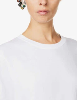Dries Van Noten Boxy-fit Round-neck Cotton-jersey T-shirt -Ted Baker Store R03979451 WHITE ALT04
