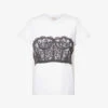 Alexander McQueen Corset-print Cotton-jersey T-shirt