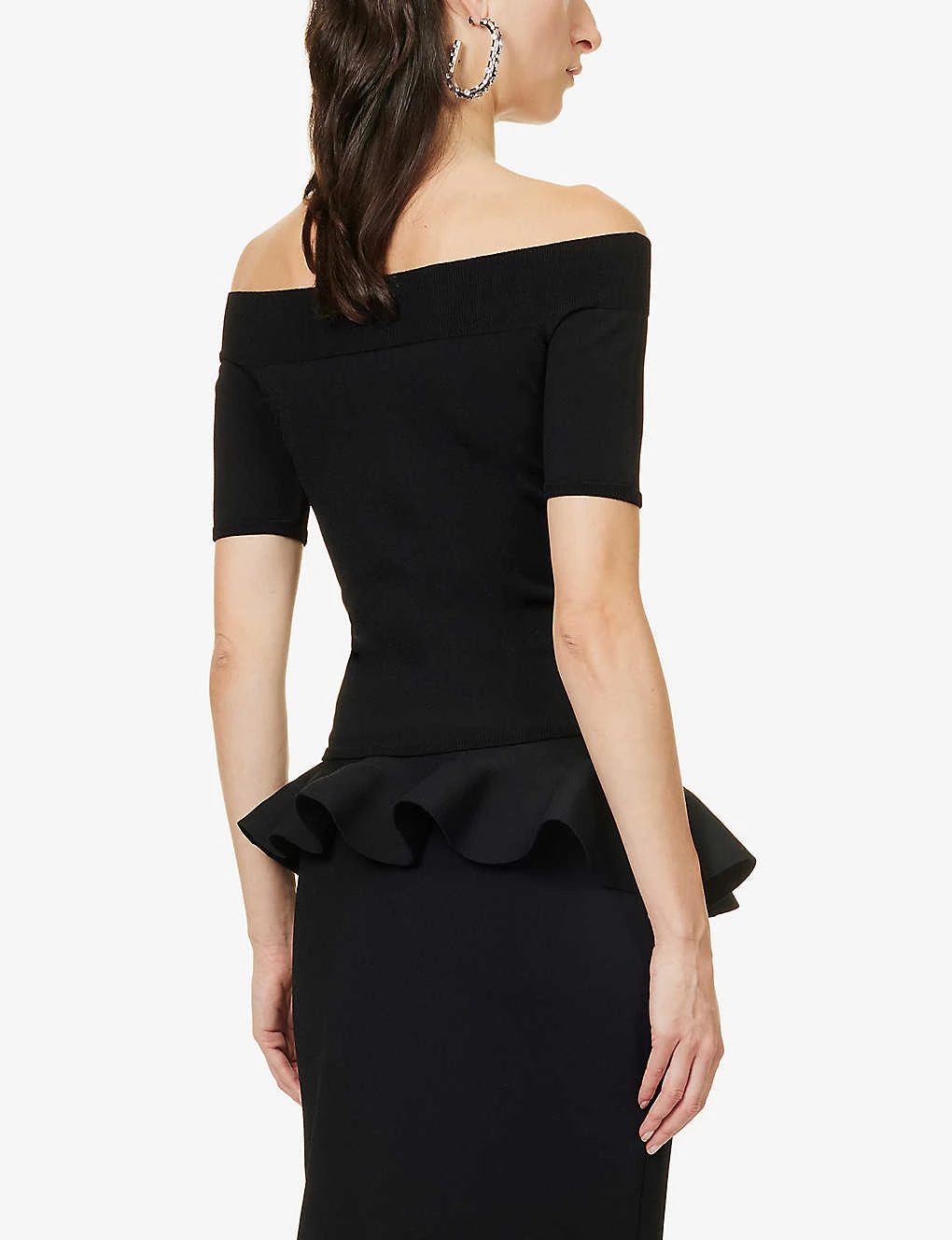 Alexander McQueen Off-the-shoulder Fitted Stretch-woven Top 6 Alexander McQueen Off-the-shoulder Fitted Stretch-woven Top - Image 4