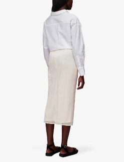 Whistles Sadie Sequined Recycled-polyester Midi Skirt 10 Whistles Sadie Sequined Recycled-polyester Midi Skirt -Ted Baker Store R03981357 PALEPINK ALT03