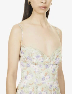 Charlotte Floral-pattern Woven Midi Dress 11 Charlotte Floral-pattern Woven Midi Dress -Ted Baker Store R03982033 PEONYPRINT ALT04