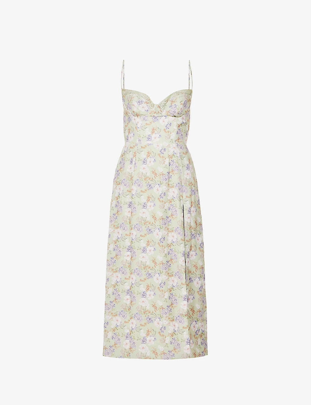 Charlotte Floral-pattern Woven Midi Dress 3 Charlotte Floral-pattern Woven Midi Dress