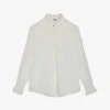 CLAUDIE PIERLOT Chabine Ruffle-collar Silk Shirt 2 CLAUDIE PIERLOT Chabine Ruffle-collar Silk Shirt -Ted Baker Store R03982918 NATURELS M