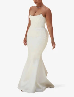 Ines Flared Satin Wedding Dress -Ted Baker Store R03983460 IVORY ALT02