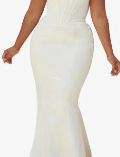 Ines Flared Satin Wedding Dress -Ted Baker Store R03983460 IVORY ALT04