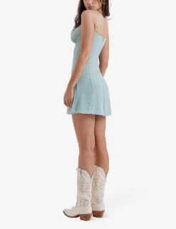 Christiana Sweetheart-neckline Woven Mini Dress -Ted Baker Store R03985408 LIGHTJADE ALT03