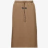 ESSENTIALS Logo-patch Cotton-jersey Skirt -Ted Baker Store R03991658 WOOD M