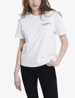 THE KOOPLES Graphic Logo-print Cotton-jersey T-shirt -Ted Baker Store R03993479 WHI01 ALT02