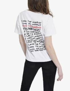 THE KOOPLES Graphic Logo-print Cotton-jersey T-shirt -Ted Baker Store R03993479 WHI01 ALT03