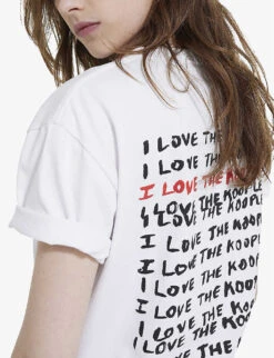 THE KOOPLES Graphic Logo-print Cotton-jersey T-shirt -Ted Baker Store R03993479 WHI01 ALT04