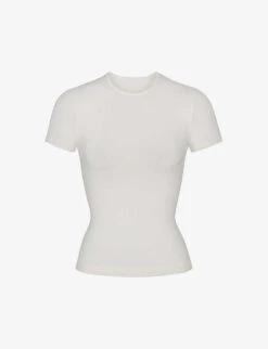 Smoothing Slim-fit Stretch-woven T-shirt
