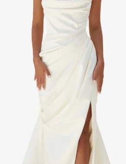 Delphine Sleeveless Satin Maxi Dress -Ted Baker Store R03998257 IVORY ALT04