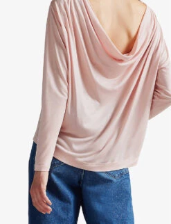 Ted Baker Summy Slash-neck Woven Top 9 Ted Baker Summy Slash-neck Woven Top -Ted Baker Store R03999027 DUSKYPINK ALT03