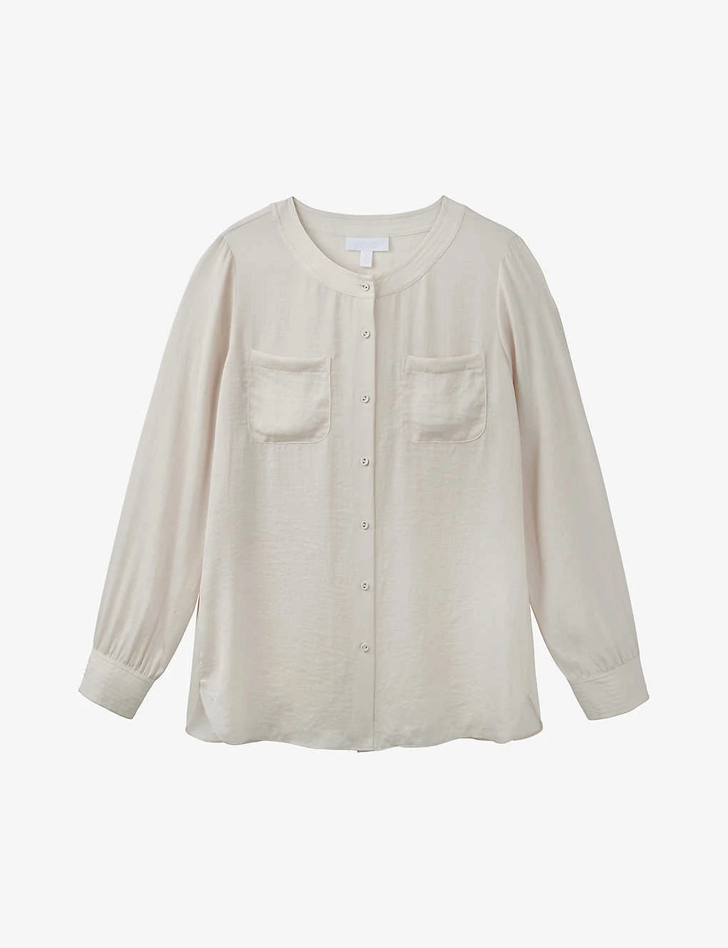 Button-down Collarless Recycled-polyester Shirt 3 Button-down Collarless Recycled-polyester Shirt
