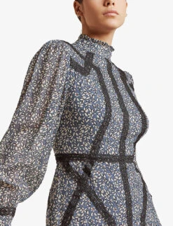 By Malina Esther Floral-print Woven Mini Dress -Ted Baker Store R04005529 FIORE ALT04