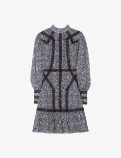 By Malina Esther Floral-print Woven Mini Dress