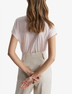 Reiss Caia Relaxed-fit Cotton-blend T-shirt 10 Reiss Caia Relaxed-fit Cotton-blend T-shirt -Ted Baker Store R04006626 LIGHTPINK ALT03