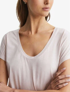 Reiss Caia Relaxed-fit Cotton-blend T-shirt 11 Reiss Caia Relaxed-fit Cotton-blend T-shirt -Ted Baker Store R04006626 LIGHTPINK ALT04