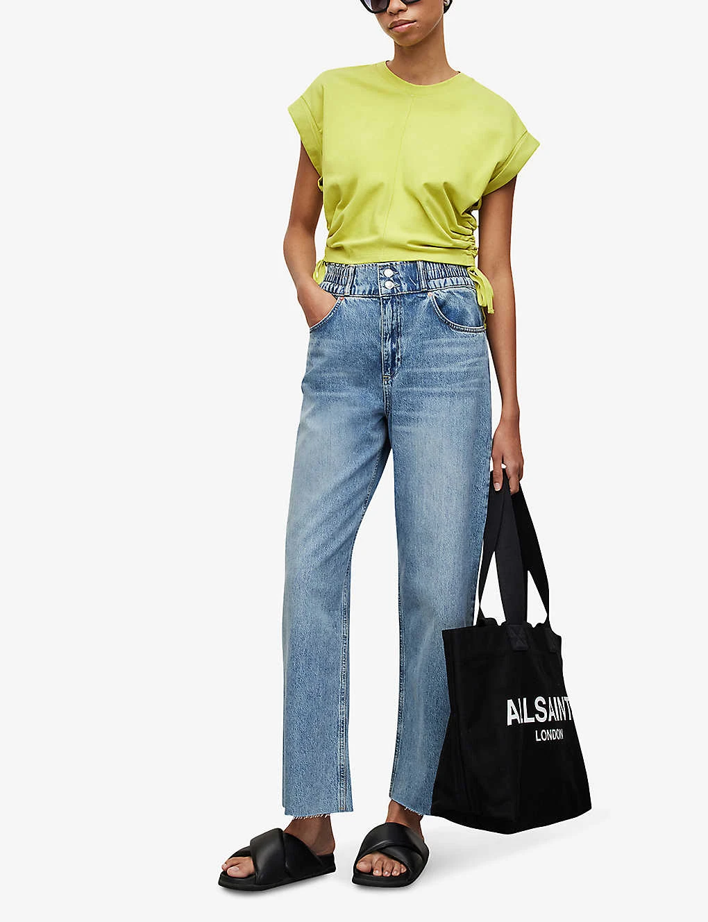 AllSaints Mira Ruched Organic-cotton T-shirt 4 AllSaints Mira Ruched Organic-cotton T-shirt - Image 2