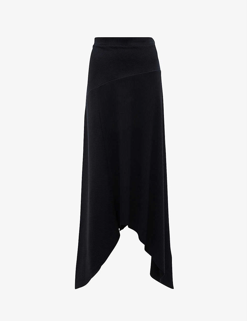 AllSaints Gia Ribbed Stretch-cotton Midi Skirt 3 AllSaints Gia Ribbed Stretch-cotton Midi Skirt