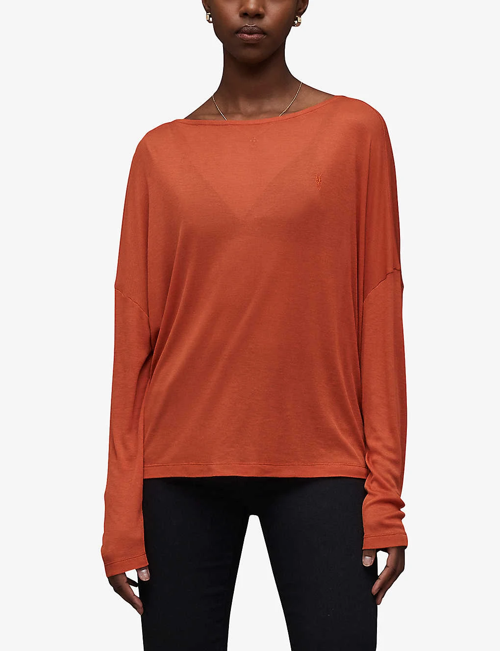 AllSaints Francesco Rita Semi-sheer Woven T-shirt 5 AllSaints Francesco Rita Semi-sheer Woven T-shirt - Image 3