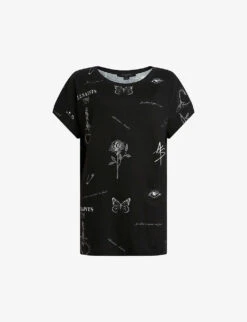 AllSaints Ventra Imogen Graphic-print Cotton T-shirt