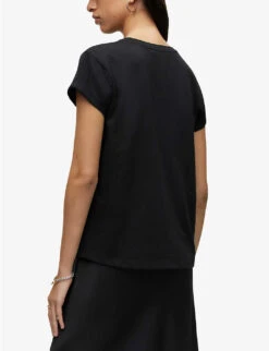 AllSaints Turin Anna Tiger-print Cotton T-shirt -Ted Baker Store R04009304 BLACK ALT03