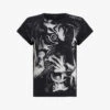 AllSaints Turin Anna Tiger-print Cotton T-shirt -Ted Baker Store R04009304 BLACK M