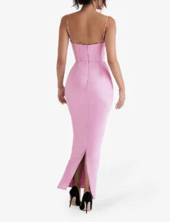 Charmaine Corset Satin Maxi Dress -Ted Baker Store R04011195 PINK ALT03