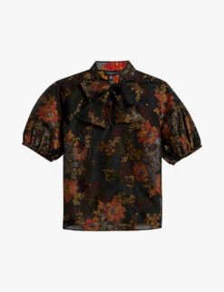 Ted Baker Marshil Pussy-bow Woven Top