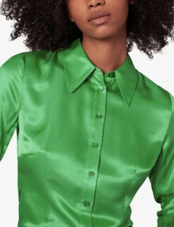 Whistles Hallie Collared-neckline Silk-blend Shirt -Ted Baker Store R04056796 MULTICOLOURED ALT04