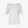 Basics Round Neck Pleated Woven Jersey Top -Ted Baker Store R04057043 LIGHTGREY M