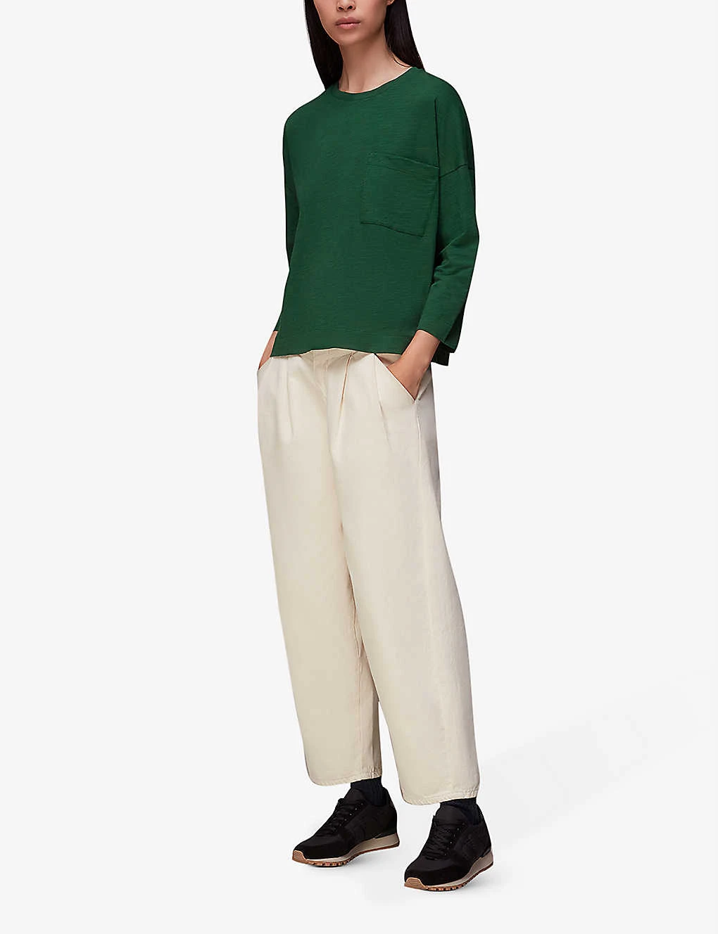 Whistles Patch-pocket Relaxed-fit Organic-cotton Top 4 Whistles Patch-pocket Relaxed-fit Organic-cotton Top - Image 2