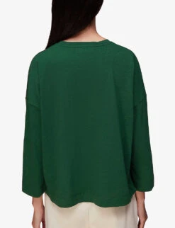 Whistles Patch-pocket Relaxed-fit Organic-cotton Top 10 Whistles Patch-pocket Relaxed-fit Organic-cotton Top -Ted Baker Store R04057356 GREEN ALT03