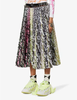 Gazania Carabiner Upcycled-polyester Midi Skirt -Ted Baker Store R04058965 STRIPEMULTI ALT02